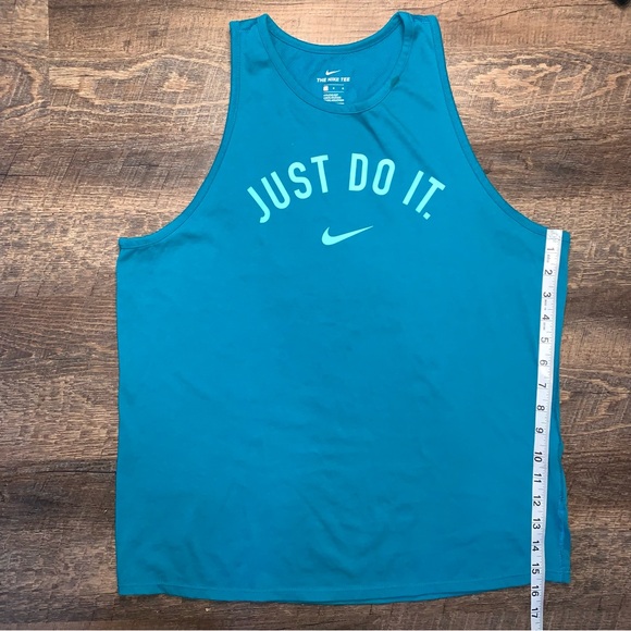 Nike “Just Do It” Activewear Teal Tank Top Women’s Size Large - Picture 8 of 13